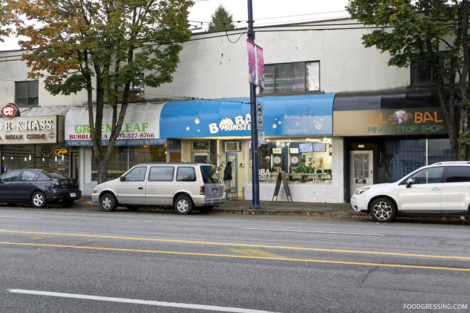 The Boba Monster storefront on Fraser Street